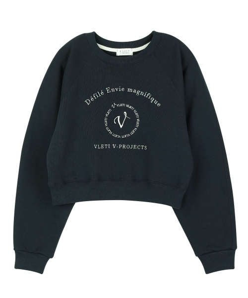 VLETI（ブレッティ）の「Main Logo Needlework Raglan Sweatshirt (Navy)（スウェット・レディース・ネイビー・FREE）」の2枚目の写真