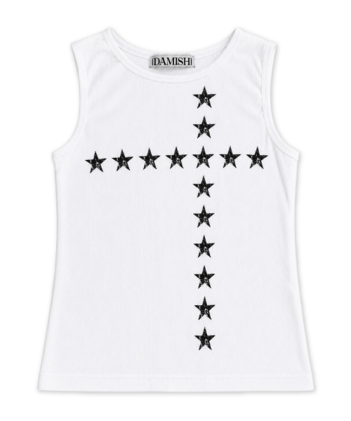 DAMISH（ダミシュ）の「スタークロスリップスリーブレス_アイボリー（Tシャツ/カットソー・レディース・その他・FREE）」の3枚目の写真