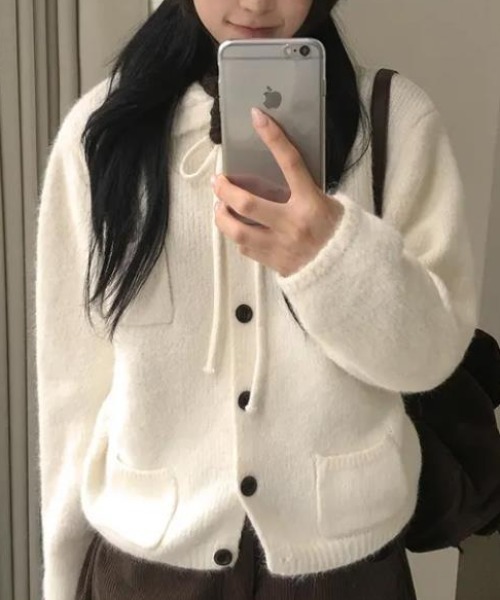 semplice（センプリチェ）の「ニット・セーター（ニット/セーター・レディース・グレー/アイボリー/ブラウン・F）」の20枚目の写真