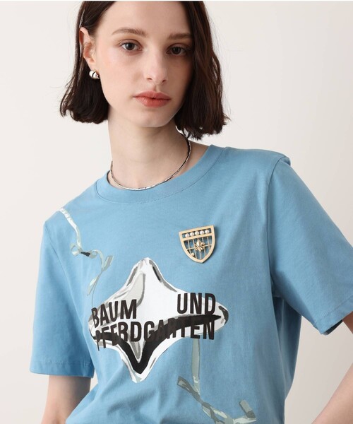 allureville(アルアバイル)の「【BAUM UND PFERDGARTEN(バウムアンドヘルガーデン)】BALLON T-SHIRTS(Tシャツ/カットソー・レディース・ホワイト/ライトブルー・0)」の2枚目の写真
