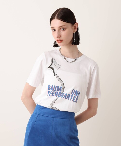 allureville(アルアバイル)の「【BAUM UND PFERDGARTEN(バウムアンドヘルガーデン)】BALLON T-SHIRTS(Tシャツ/カットソー・レディース・ホワイト/ライトブルー・0)」の4枚目の写真