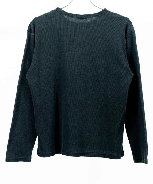 8(eight)(エイト)の「クロス刺繍 ワッフルヘンリーネックロンT(Tシャツ/カットソー・メンズ・ブラック/チャコール/レッド・MEDIUM/LARGE)」の8枚目の写真