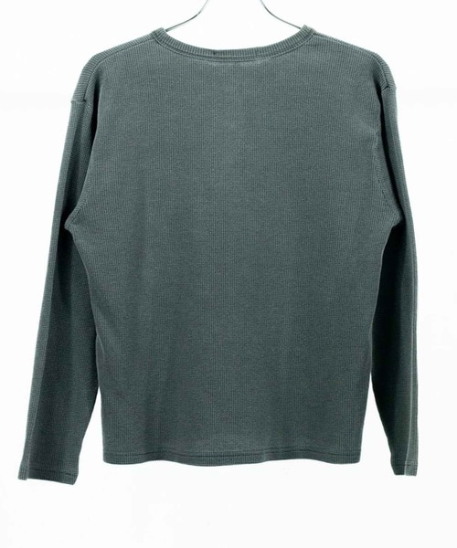 8(eight)(エイト)の「クロス刺繍 ワッフルヘンリーネックロンT(Tシャツ/カットソー・メンズ・ブラック/チャコール/レッド・MEDIUM/LARGE)」の10枚目の写真