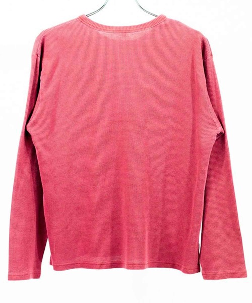 8(eight)(エイト)の「クロス刺繍 ワッフルヘンリーネックロンT(Tシャツ/カットソー・メンズ・ブラック/チャコール/レッド・MEDIUM/LARGE)」の12枚目の写真
