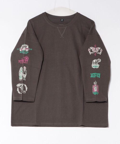 チャイハネ(チャイハネ)の「【チャイハネ】ヒンディカナメンズTシャツ(Tシャツ/カットソー・メンズ・ホワイト/ブラック/マスタード・FREE)」の5枚目の写真