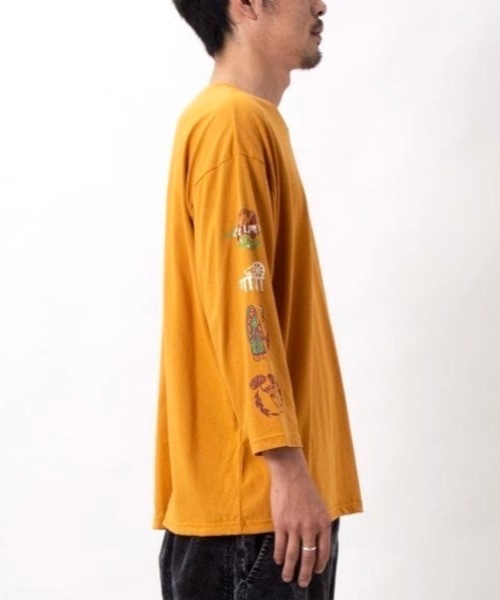 チャイハネ(チャイハネ)の「【チャイハネ】ヒンディカナメンズTシャツ(Tシャツ/カットソー・メンズ・ホワイト/ブラック/マスタード・FREE)」の7枚目の写真