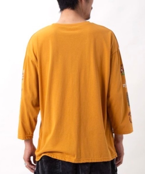 チャイハネ(チャイハネ)の「【チャイハネ】ヒンディカナメンズTシャツ(Tシャツ/カットソー・メンズ・ホワイト/ブラック/マスタード・FREE)」の8枚目の写真