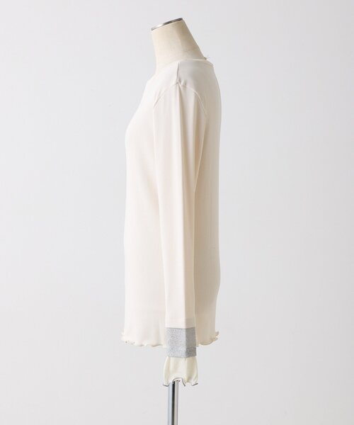 ear PAPILLONNER(イアパピヨネ)の「リブ袖メロウカットソー2【SUM1 STYLE】(Tシャツ/カットソー・レディース・ホワイト/ブラック/レッド・FREE)」の16枚目の写真
