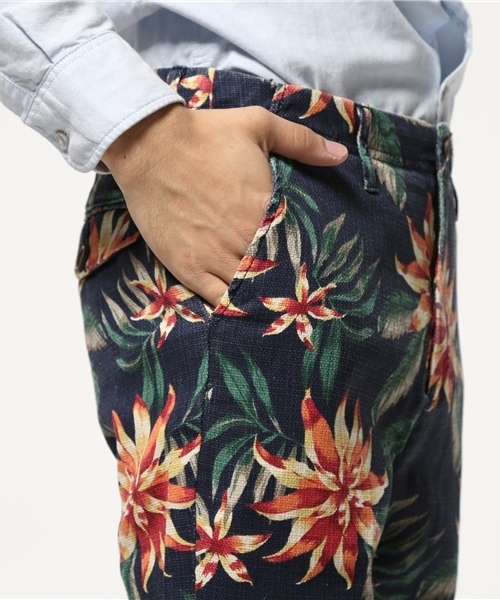 NANO universe(ナノユニバース)の「花柄プリペラパンツ(その他パンツ・メンズ・オフホワイト/ネイビー/オリーブ・42/44/46/40)」の9枚目の写真