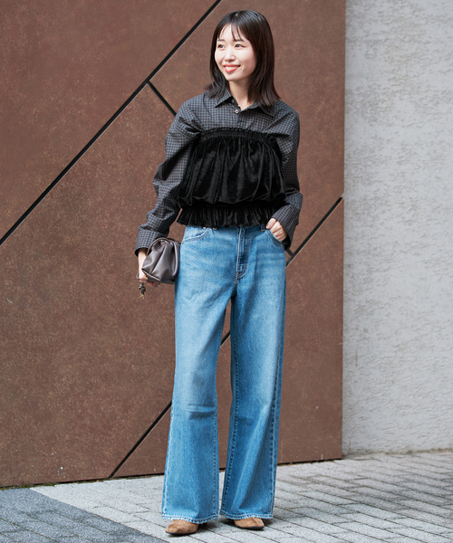 SLOBE IENA(スローブイエナ)の「VIOLETTE ROOM/バイオレットルーム ベロアビスチェ VR263418(その他トップス・レディース・ブラック/レッド・FREE)」の22枚目の写真