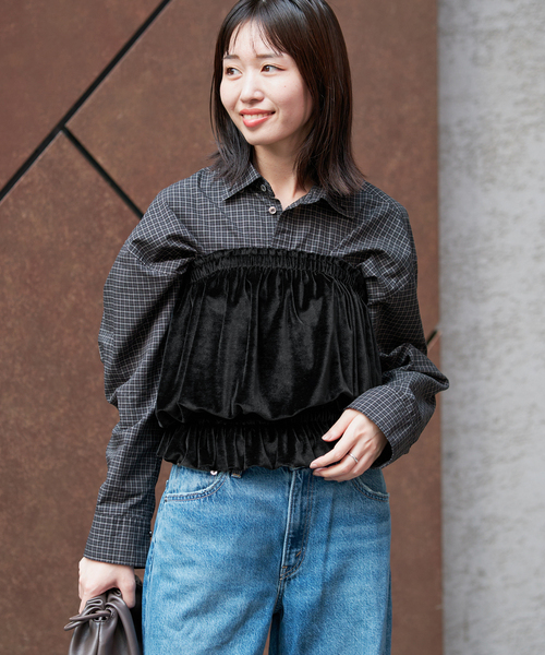 SLOBE IENA(スローブイエナ)の「VIOLETTE ROOM/バイオレットルーム ベロアビスチェ VR263418(その他トップス・レディース・ブラック/レッド・FREE)」の16枚目の写真