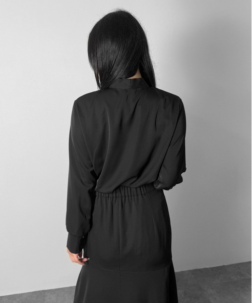 LVEU.（ラブユ.）の「【LVEU.】シフォンボウタイブラウス / トップス ブラウス シフォン ボウタイ リボン クラシカル シンプル ブラック ホワイト ZOZOTOWN限定（シャツ/ブラウス・レディース・ホワイト/ブラック・FREE）」の22枚目の写真
