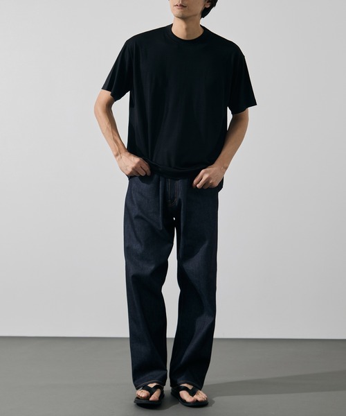 WRAPINKNOT(ラッピンノット)の「【WRAPINKNOT/ラッピンノット】S/S Wide Fit T-shirt(Tシャツ/カットソー・メンズ・ダークグレー/ブラック・3/2)」の7枚目の写真