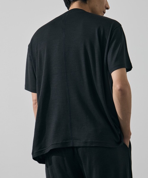WRAPINKNOT(ラッピンノット)の「【WRAPINKNOT/ラッピンノット】S/S Wide Fit T-shirt(Tシャツ/カットソー・メンズ・ダークグレー/ブラック・3/2)」の15枚目の写真