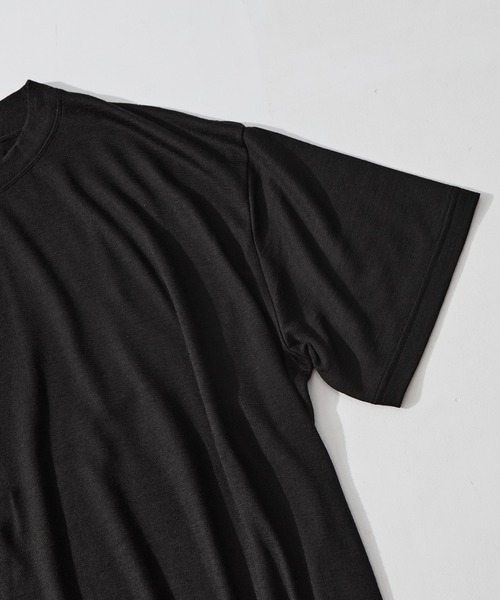 WRAPINKNOT(ラッピンノット)の「【WRAPINKNOT/ラッピンノット】S/S Wide Fit T-shirt(Tシャツ/カットソー・メンズ・ダークグレー/ブラック・3/2)」の10枚目の写真
