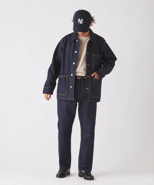 JOURNAL STANDARD relume(ジャーナルスタンダード レリューム)の「クラフトデニム 13.5oz ナローストレート(デニムパンツ・メンズ・ネイビー/ブラック系その他/ブルー系その他・SMALL/MEDIUM/LARGE)」の4枚目の写真