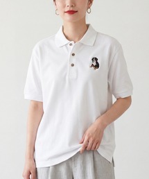 【T24】DOG WHITE EMBROIDERY POLO SS-K420