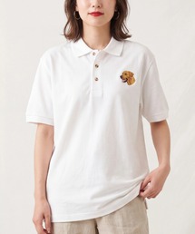 【T24】DOG WHITE EMBROIDERY POLO SS-K420