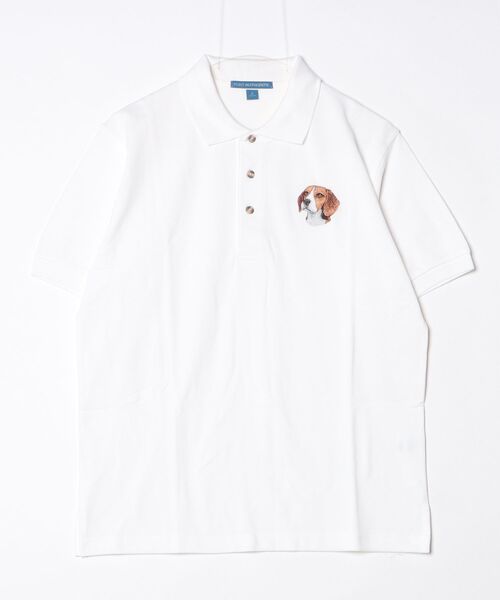 INNOCENT(イノセント)の「【T24】DOG WHITE EMBROIDERY POLO SS-K420(ポロシャツ・レディース・その他2/その他3/その他1/その他5/その他6/その他4・SMALL/MEDIUM/LARGE/X-LARGE)」の12枚目の写真