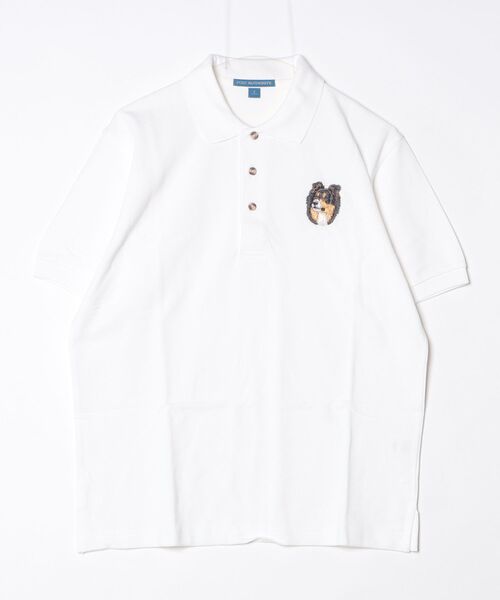 INNOCENT(イノセント)の「【T24】DOG WHITE EMBROIDERY POLO SS-K420(ポロシャツ・レディース・その他2/その他3/その他1/その他5/その他6/その他4・SMALL/MEDIUM/LARGE/X-LARGE)」の13枚目の写真