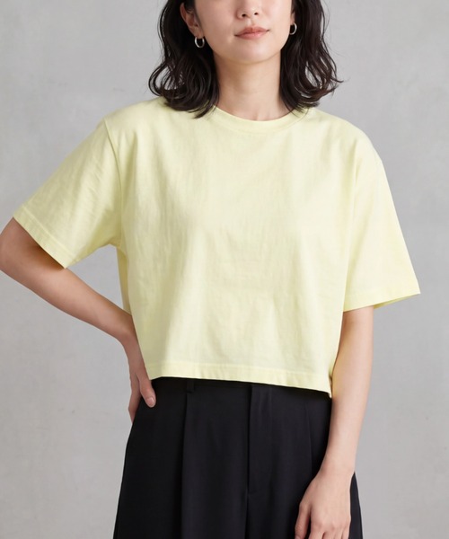 comfort colors(コンフォートカラーズ)の「【T23】【COMFORT COLORS/コンフォートカラーズ】WOMEN‘S HEAVYWEIGHT BOXY T-SHIRT S-3023CL-2(Tシャツ/カットソー・レディース・サックスブルー/チャコールグレー/ミント/ライム/ピンク・LARGE/MEDIUM)」の3枚目の写真