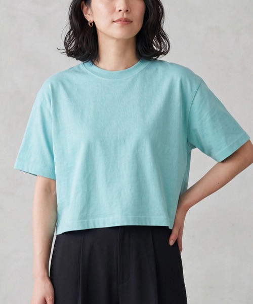 comfort colors(コンフォートカラーズ)の「【T23】【COMFORT COLORS/コンフォートカラーズ】WOMEN‘S HEAVYWEIGHT BOXY T-SHIRT S-3023CL-2(Tシャツ/カットソー・レディース・サックスブルー/チャコールグレー/ミント/ライム/ピンク・LARGE/MEDIUM)」の4枚目の写真