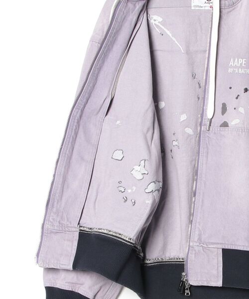 AAPE BY A BATHING APE(エーエイプバイアベイシングエイプ)の「AAPE DENIM HOODED JACKET(デニムジャケット・メンズ・パープル系その他3・SMALL/X-LARGE/MEDIUM/LARGE)」の4枚目の写真