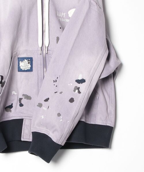 AAPE BY A BATHING APE(エーエイプバイアベイシングエイプ)の「AAPE DENIM HOODED JACKET(デニムジャケット・メンズ・パープル系その他3・SMALL/X-LARGE/MEDIUM/LARGE)」の2枚目の写真