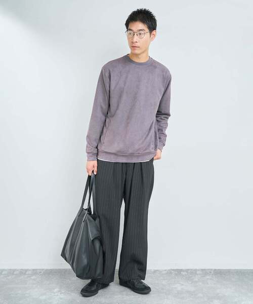 B.C STOCK（ベーセーストック）の「オーバースリーピングパンツ ストライプアソート（その他パンツ・メンズ・レッド/ネイビー/ブラウン/ブラック系その他/ブラック/チャコールグレー・FREE）」の13枚目の写真