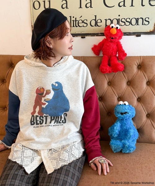 SESAME STREET（セサミストリート）の「【SESAME STREET】袖配色プルオーバー（スウェット・レディース・C/B/A・FREE）」の13枚目の写真