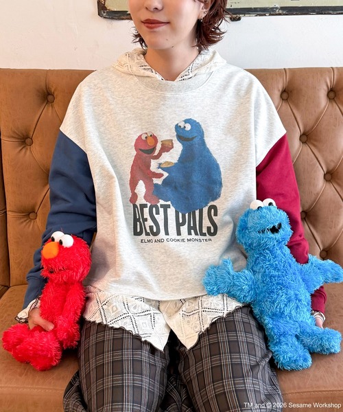 SESAME STREET（セサミストリート）の「【SESAME STREET】袖配色プルオーバー（スウェット・レディース・C/B/A・FREE）」の14枚目の写真