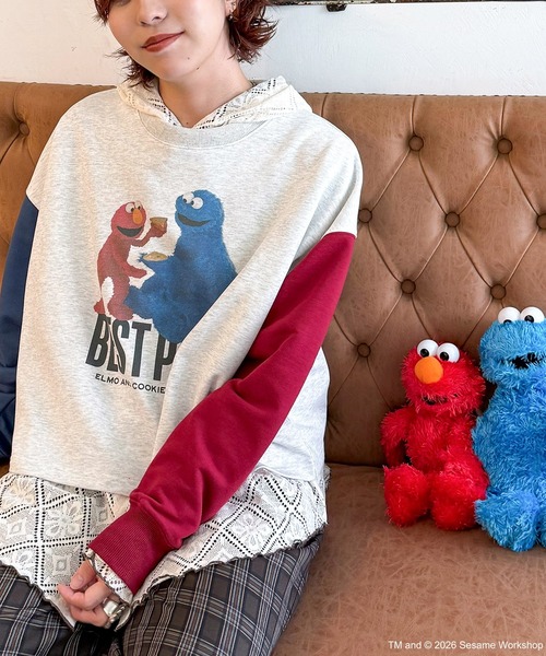 SESAME STREET（セサミストリート）の「【SESAME STREET】袖配色プルオーバー（スウェット・レディース・C/B/A・FREE）」の15枚目の写真