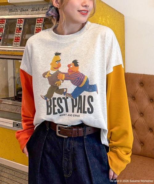 SESAME STREET（セサミストリート）の「【SESAME STREET】袖配色プルオーバー（スウェット・レディース・C/B/A・FREE）」の10枚目の写真