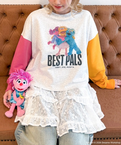 SESAME STREET（セサミストリート）の「【SESAME STREET】袖配色プルオーバー（スウェット・レディース・C/B/A・FREE）」の11枚目の写真