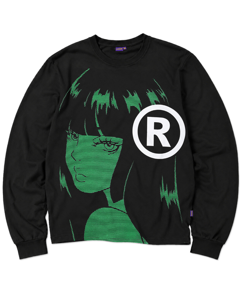 LAUGHER(ラファー)の「LEIGH ロングスリーブTシャツ - ブラック(Tシャツ/カットソー・レディース・ブラック・MEDIUM/LARGE/X-LARGE)」の1枚目の写真