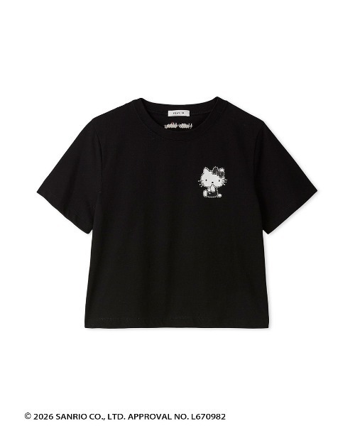 FRAY I.D(フレイアイディー)の「【ハローキティ】2wayチュールリボンTシャツ(Tシャツ/カットソー・レディース・ホワイト/ブラック/グレー・F)」の13枚目の写真