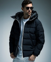 1PIU1UGUALE3 RELAX × +phenix(ウノピゥウノウグァーレトレ リラックス)ダブルフードダウンジャケット / WINDSTOPPER PRODUCTS BY GORE-TEX LABS