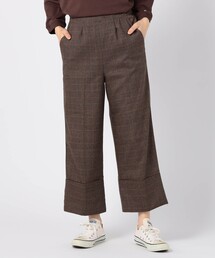 ロールヘムグレンチェックパンツ