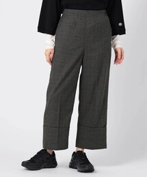 ロールヘムグレンチェックパンツ