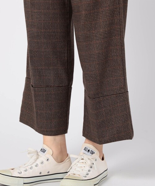 Grand PARK(グランドパーク)の「ロールヘムグレンチェックパンツ(その他パンツ・レディース・ブラウン/チャコールグレー・FREE)」の10枚目の写真