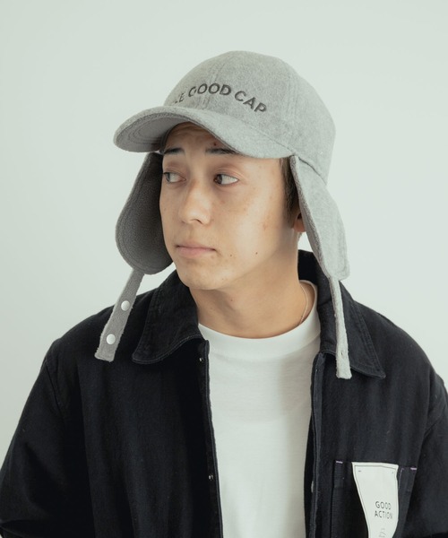 THE GOODLAND MARKET(ザグッドランドマーケット)の「ザ グッドランド マーケット FLEECE FLIGHT CAP(キャップ・メンズ・パープル/ネイビー/グレー・FREE)」の8枚目の写真