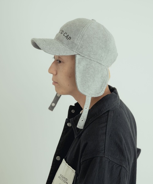 THE GOODLAND MARKET(ザグッドランドマーケット)の「ザ グッドランド マーケット FLEECE FLIGHT CAP(キャップ・メンズ・パープル/ネイビー/グレー・FREE)」の9枚目の写真