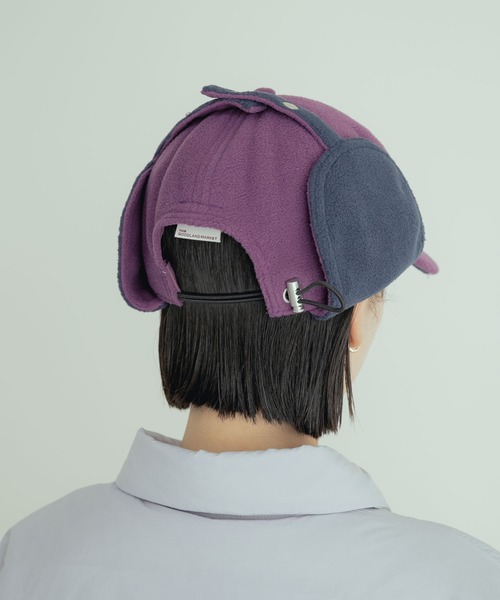 THE GOODLAND MARKET(ザグッドランドマーケット)の「ザ グッドランド マーケット FLEECE FLIGHT CAP(キャップ・メンズ・パープル/ネイビー/グレー・FREE)」の15枚目の写真