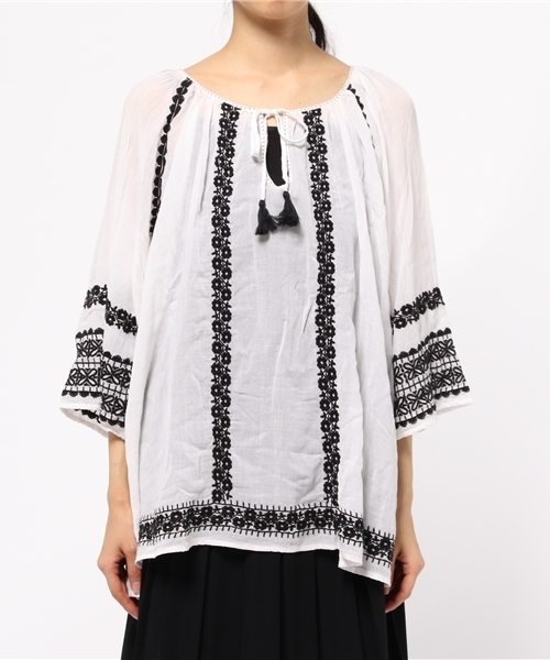 Denim & Supply Ralph Lauren（デニムアンドサプライラルフローレン）の「エンブロイダード ガーゼ トップ（その他トップス・レディース・ホワイト・SMALL/MEDIUM/X-SMALL/LARGE/XX-SMALL）」の10枚目の写真