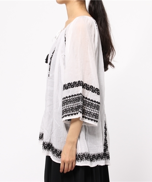 Denim & Supply Ralph Lauren（デニムアンドサプライラルフローレン）の「エンブロイダード ガーゼ トップ（その他トップス・レディース・ホワイト・SMALL/MEDIUM/X-SMALL/LARGE/XX-SMALL）」の11枚目の写真