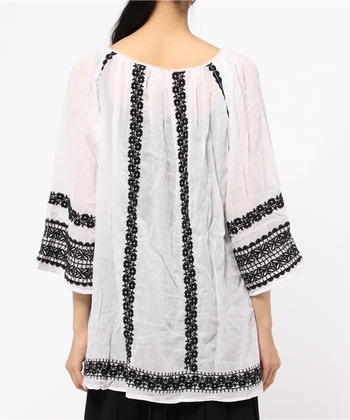 Denim & Supply Ralph Lauren（デニムアンドサプライラルフローレン）の「エンブロイダード ガーゼ トップ（その他トップス・レディース・ホワイト・SMALL/MEDIUM/X-SMALL/LARGE/XX-SMALL）」の2枚目の写真