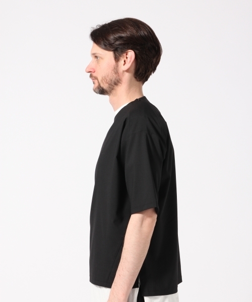 HARE（ハレ）の「【トロピカル素材】スリットプルオーバー(HARE)（Tシャツ/カットソー・メンズ・ブラック/ベージュ/グレー/ブルー・MEDIUM/SMALL/LARGE）」の9枚目の写真