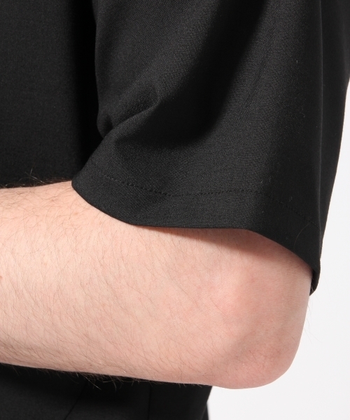 HARE（ハレ）の「【トロピカル素材】スリットプルオーバー(HARE)（Tシャツ/カットソー・メンズ・ブラック/ベージュ/グレー/ブルー・MEDIUM/SMALL/LARGE）」の5枚目の写真