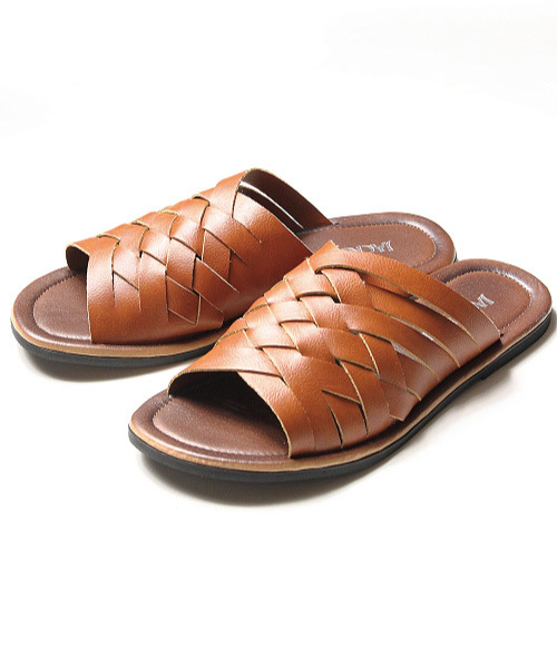 JACKROSE（ジャックローズ）の「PUメッシュサンダル（サンダル・メンズ・ホワイト/キャメル/ブラック・M/L）」の3枚目の写真