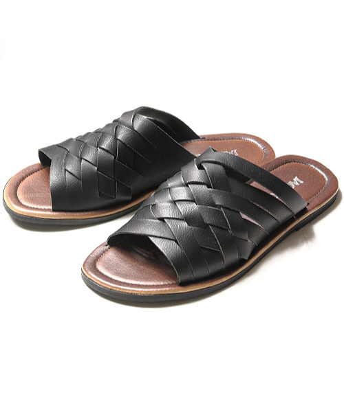 JACKROSE（ジャックローズ）の「PUメッシュサンダル（サンダル・メンズ・ホワイト/キャメル/ブラック・M/L）」の2枚目の写真